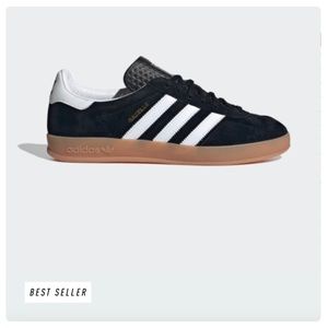 Adidas Gazelle Indoor Soccer Black White Gum H06259 US Mens 7.5